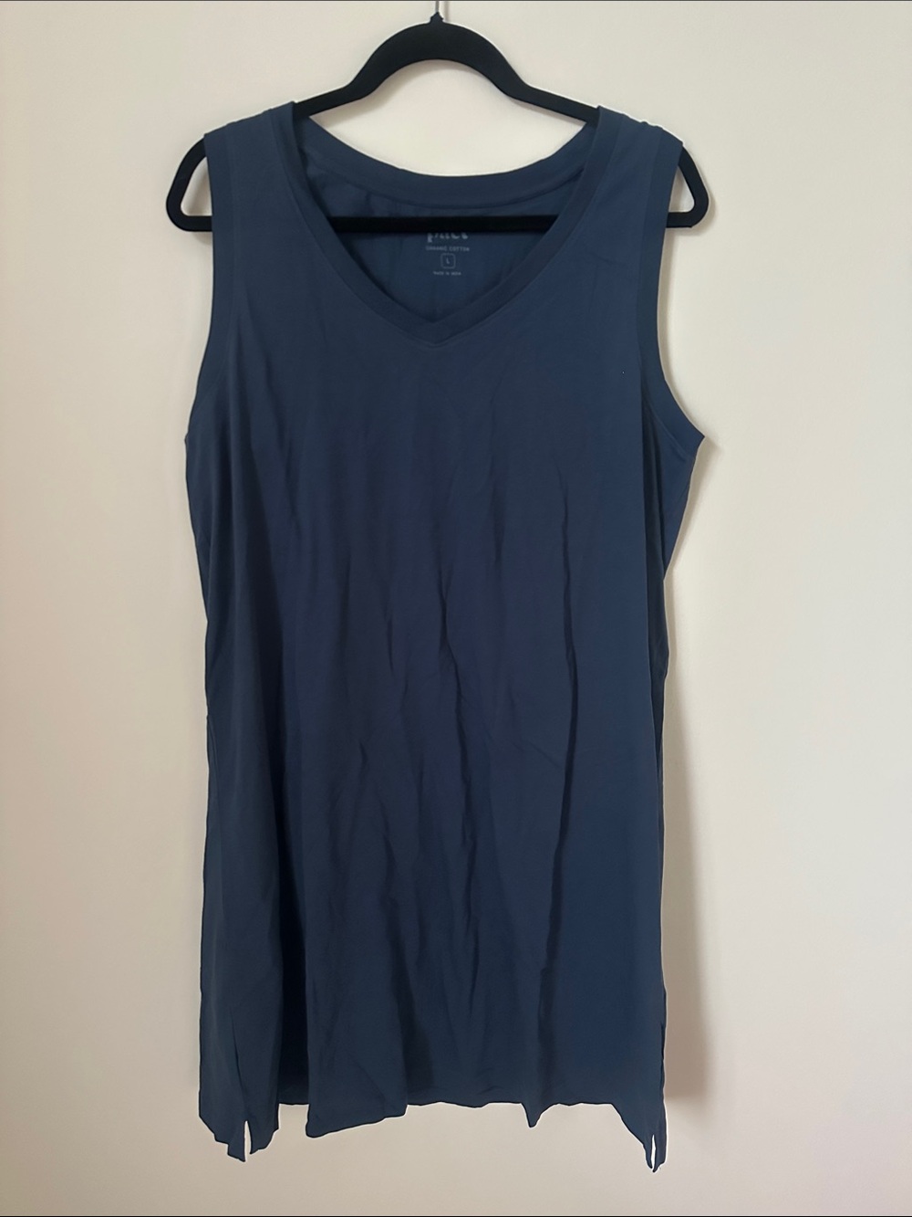Pact Organic Cotton Women's French Navy Softspun A-Line Tank Dress - Large
